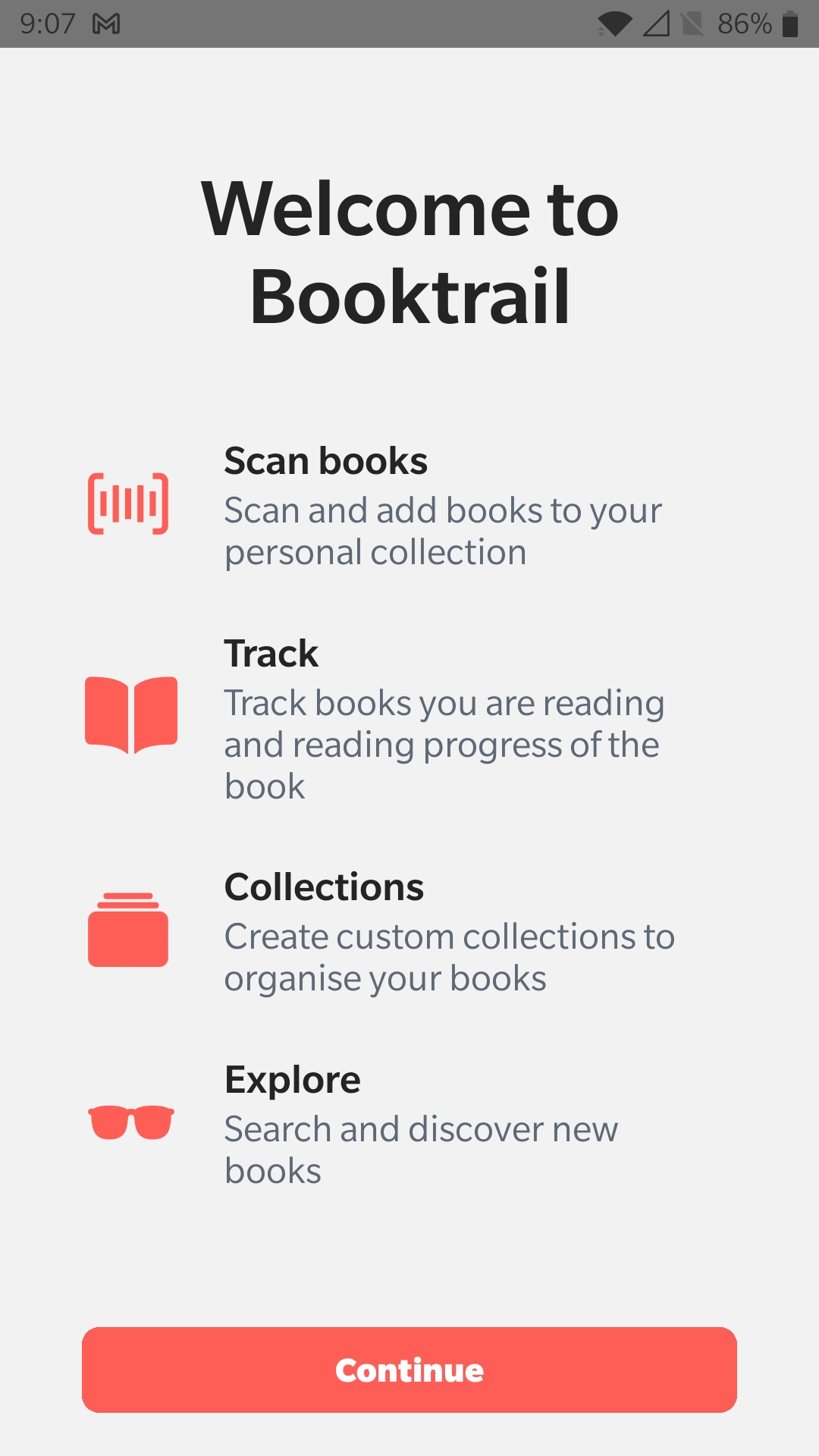 Booktrail Android library view