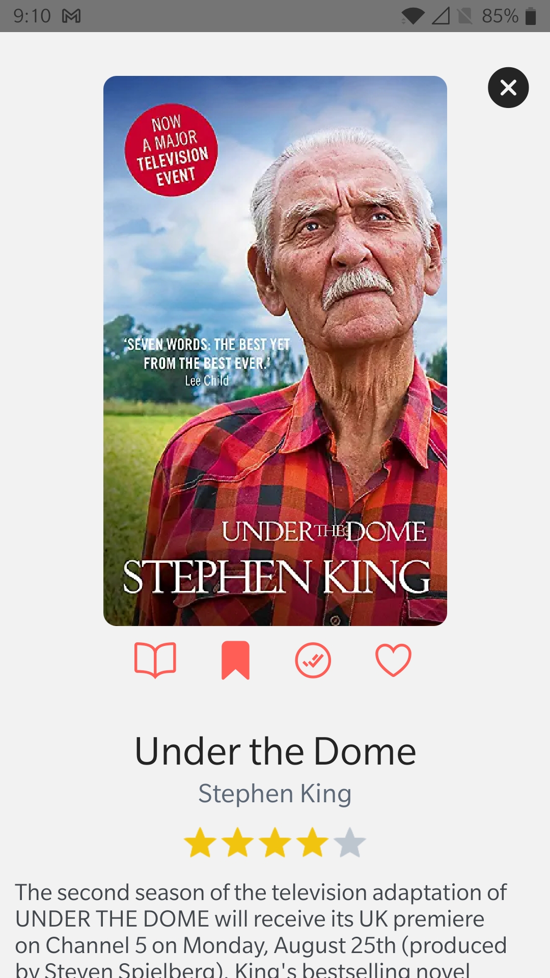 Booktrail Android detailed book entry
